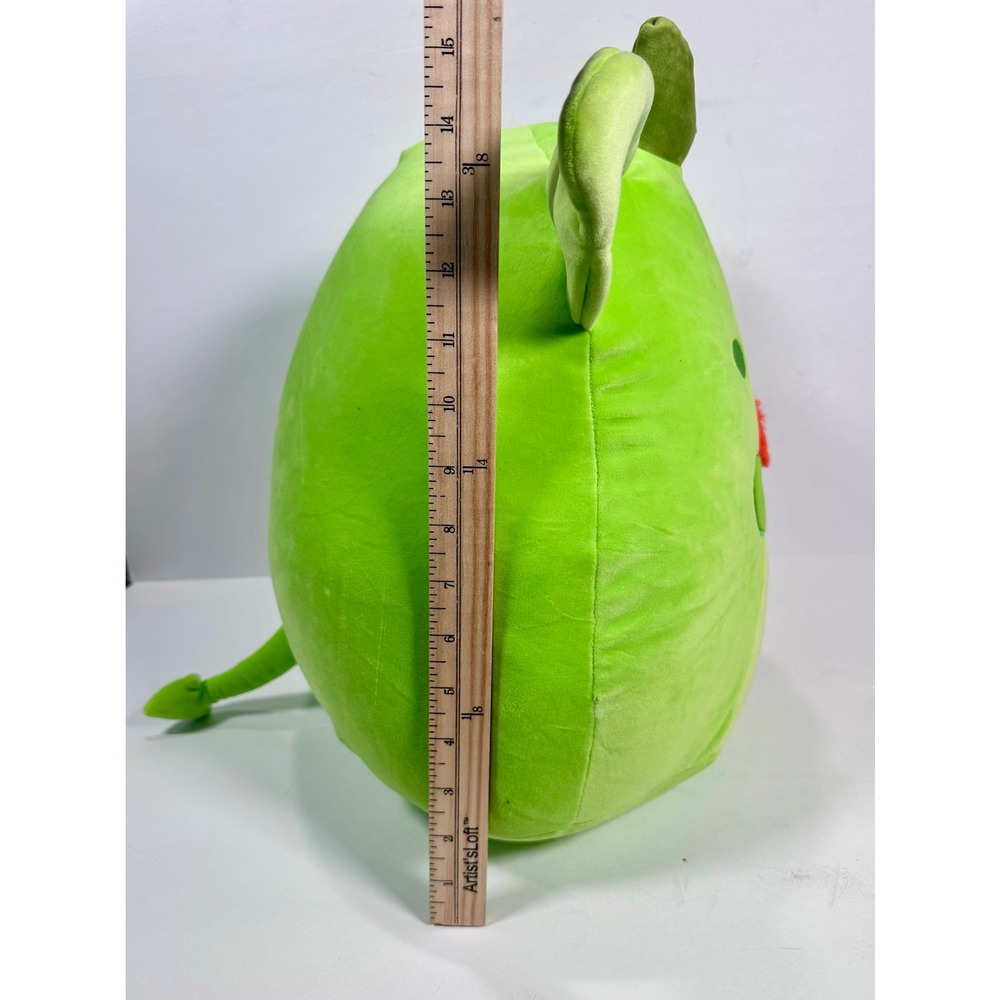 Rare Squishmallow Fitzy Goblin 16" Valentines 2025 NWT Green Fuzzy Heart Plush - Picture 7 of 9